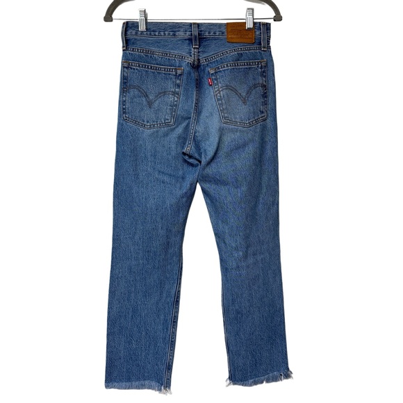 {Levi's Premium} "Wedgie Straight in Uncovered Truth" Button Fly Denim Jeans - Picture 3 of 8